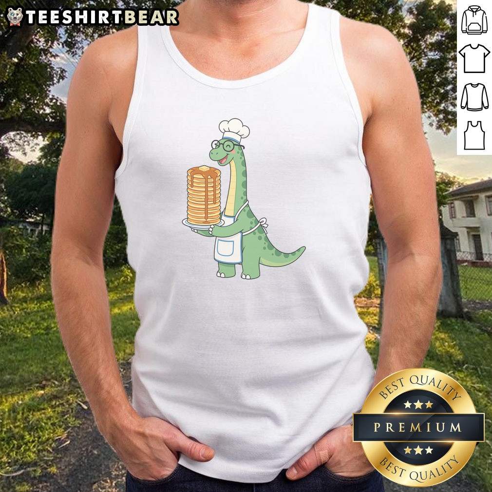 Official The Pancake Saurus Cute Funny Dinosaur Shirt on Tank Top Official The Pancake Saurus Cute Funny Dinosaur Shirt shown as a tank top preview