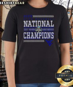Original 2026 West Virginia Mountaineers NCAA Baseball National Champions Ladies Shirt in white, featuring championship graphic