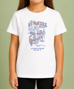 Original All In A New York Minute 2026 World Champions Kids T Shirt featuring bold championship graphic on a comfortable cotton tee