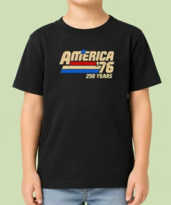 Original America 76 250 Years United States Of America Independence Day Kids T-Shirt