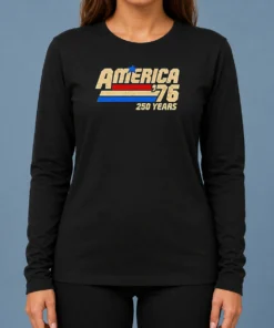Original America 76 250 Years United States Of America Independence Day Long Sleeve Shirt