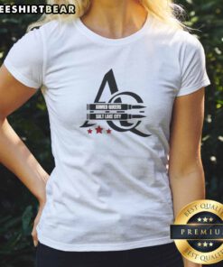 Original Armed Queers Salt Lake City Community Organization Logo Ladies Shirt in vibrant colors, perfect for community pride.