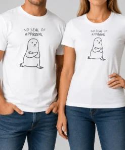 Original Hot No Seal Of Approval Pun With An Annoyed Seal With Crossed Arms Illustration