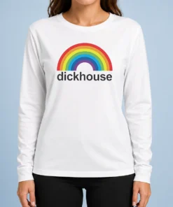 Original Jackass Dickhouse Productions Rainbows long sleeve shirt with colorful rainbow graphic on front