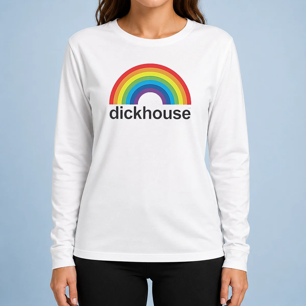 Original Jackass Dickhouse Productions Rainbows long sleeve shirt with colorful rainbow graphic on front
