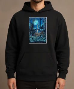 Original Kitchen Dwellers Mill Valley CA 6 24 2026 Poster Hoodie in charcoal gray, front view with printed design