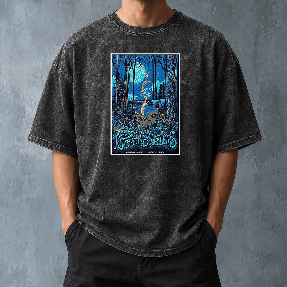 Original Kitchen Dwellers Mill Valley CA 6 24 2026 Poster Washed T-Shirt