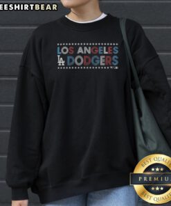 Original Los Angeles Dodgers Independence Day Macy Star Spangled Retro Sweatshirt featuring a vintage design.