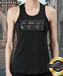 Original Los Angeles Dodgers Independence Day Macy Star Spangled Retro Tank Top in vibrant colors