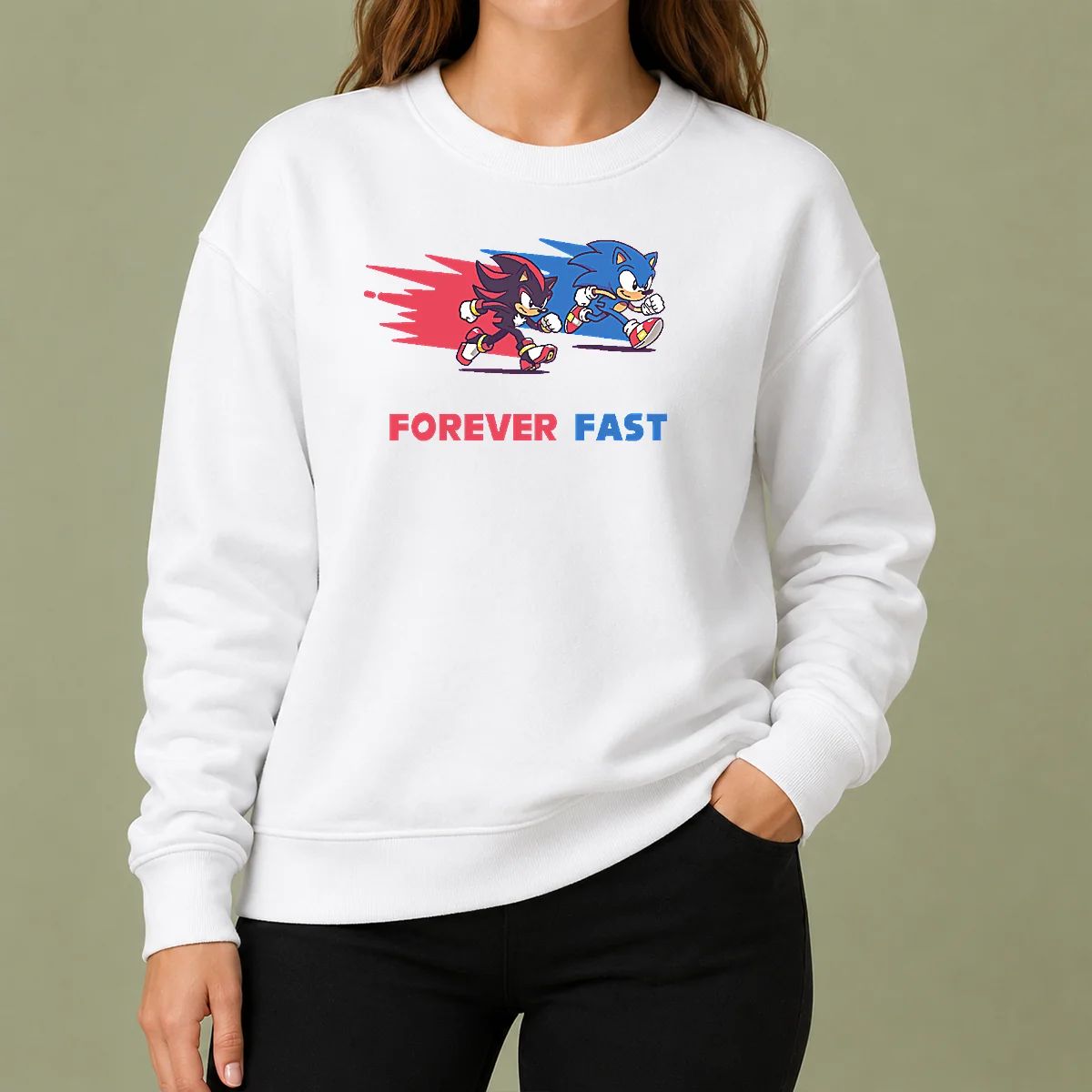 Original Shadow The Hedgehog Forever Fast Cartoon Sweater