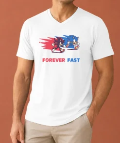 Original Shadow The Hedgehog Forever Fast Cartoon V-Neck Shirt