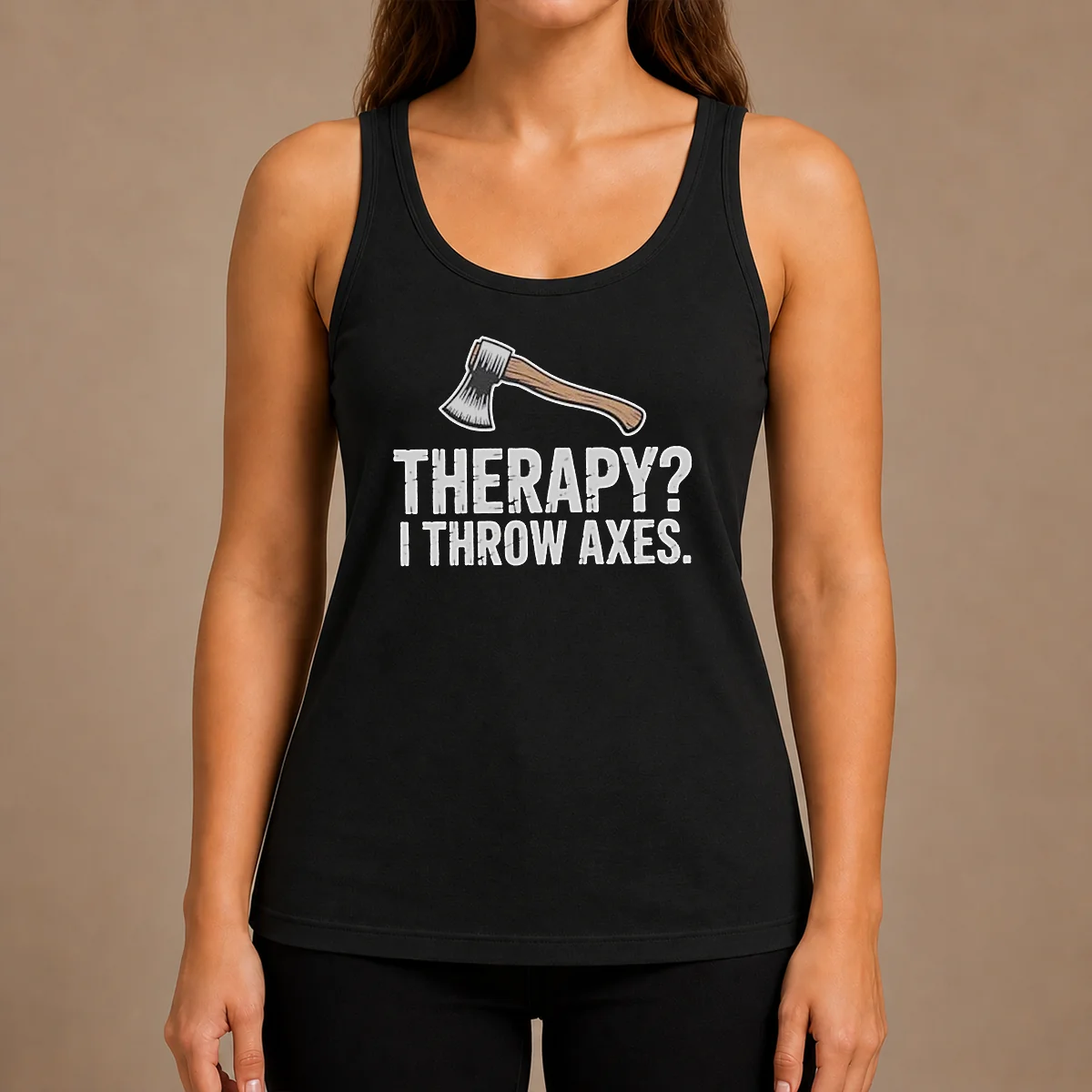 Original Therapy I Throw Axes Axe Tank Top
