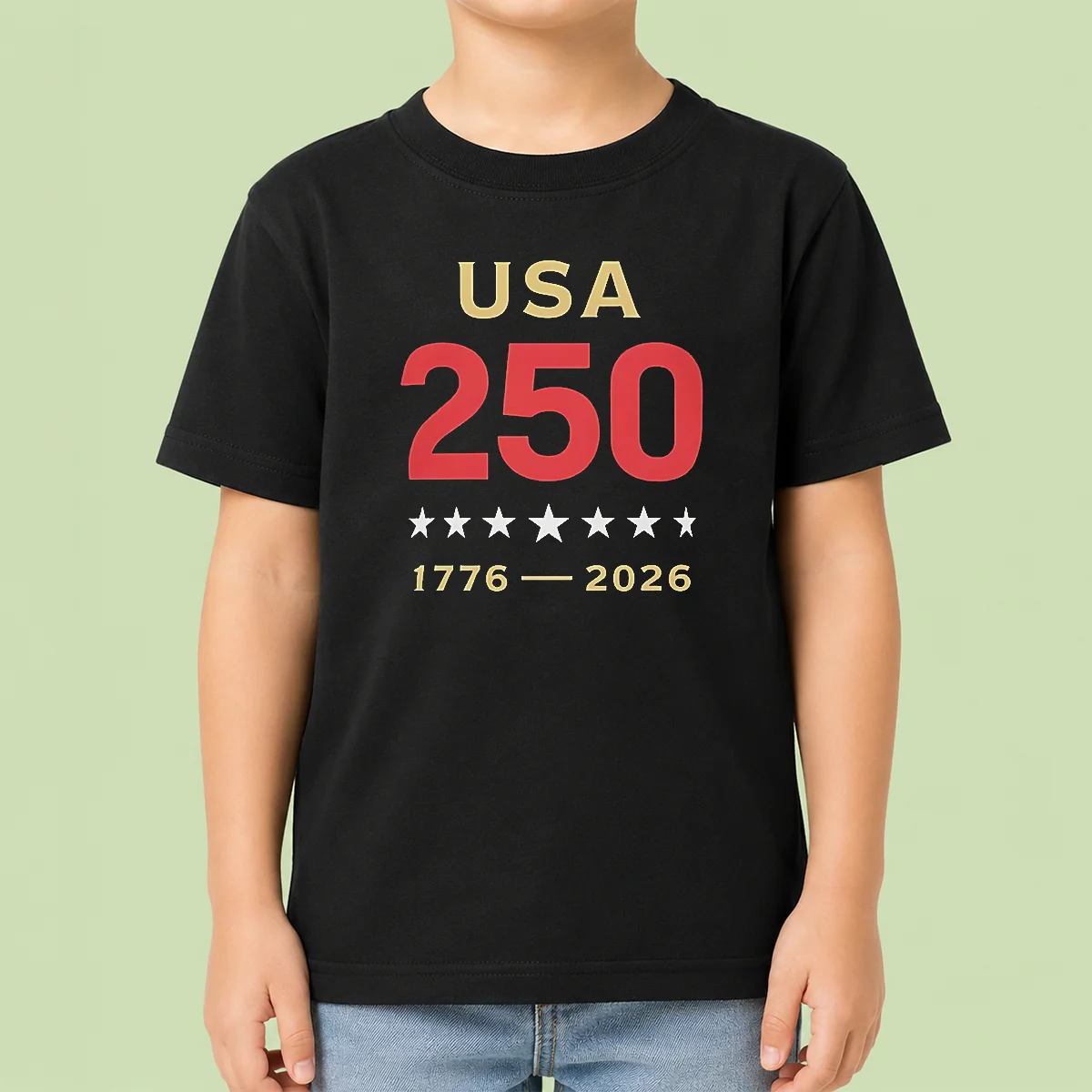 Original USA 250 1776 2026 Patriotic American Independence Anniversary Kids T-Shirt