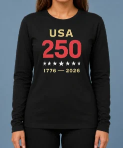 Original USA 250 1776 2026 Patriotic American Independence Anniversary Long Sleeve Shirt