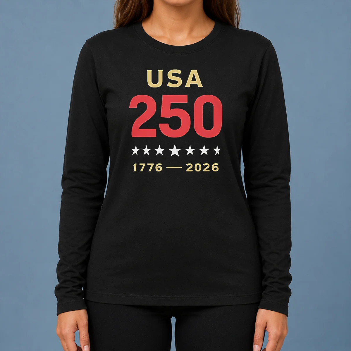 Original USA 250 1776 2026 Patriotic American Independence Anniversary Long Sleeve Shirt