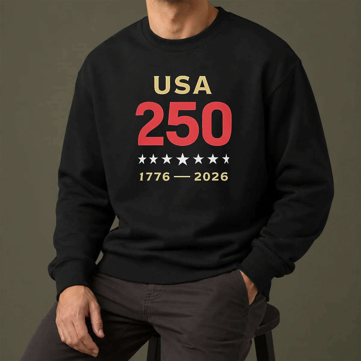 Original USA 250 1776 2026 Patriotic American Independence Anniversary Sweater
