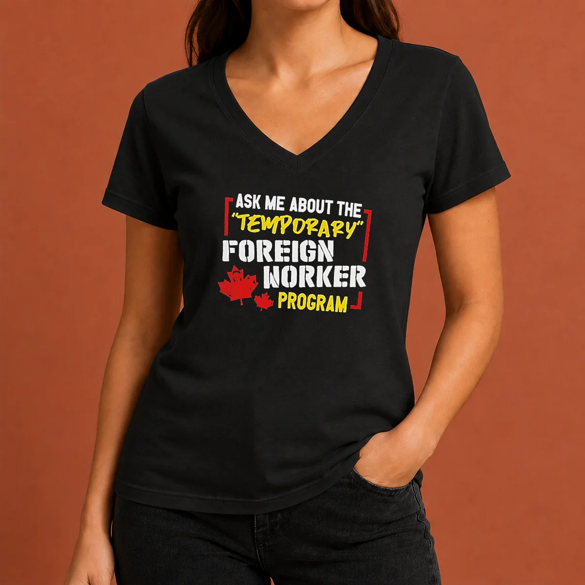 Premium Ask Me About The Temporary V-Neck Shirt Premium Ask Me About The Temporary V-Neck Shirt