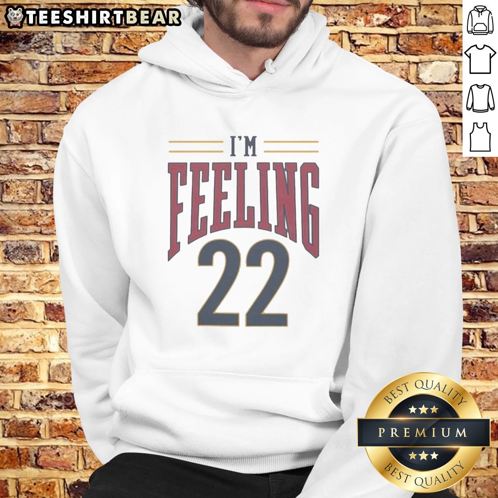 Premium Cleveland Cavaliers I'M Feeling 22 Basketball Team NBA Logo Shirt on Hoodie Premium Cleveland Cavaliers I'M Feeling 22 Basketball Team NBA Logo Shirt shown as a hoodie preview