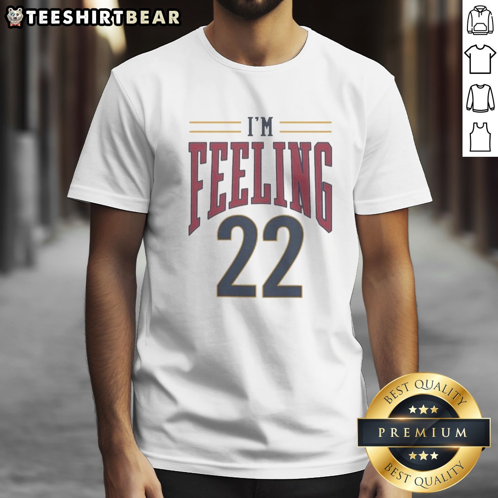 Premium Cleveland Cavaliers I'M Feeling 22 Basketball Team NBA Logo Shirt on Classic Shirt Premium Cleveland Cavaliers I'M Feeling 22 Basketball Team NBA Logo Shirt shown as a classic shirt preview