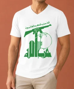 Premium Flag Of Hezbollah V-Neck Shirt