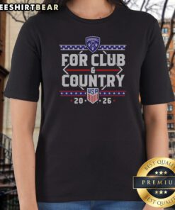 Premium For Club And Country USA 20 26 Louisville City Ladies Shirt in white, front view with crew neck and short sleeves