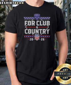 Premium For Club And Country USA 20 26 Louisville City Shirt displayed on a classic crew neck cotton shirt