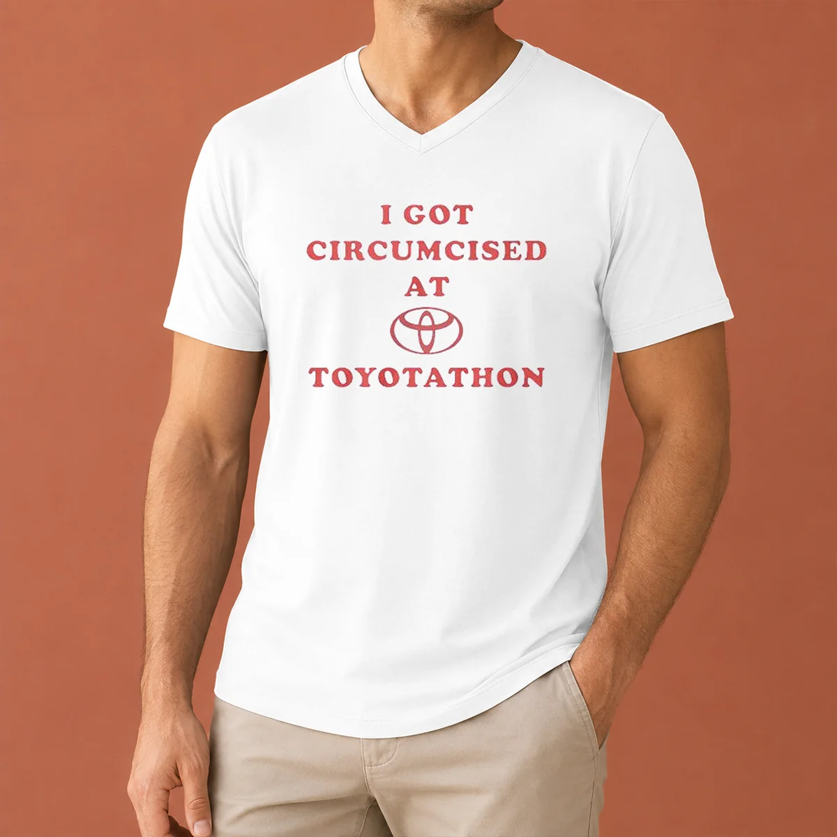 Premium I Got Circumcised At Toyotathon V-Neck Shirt Premium I Got Circumcised At Toyotathon V-Neck Shirt