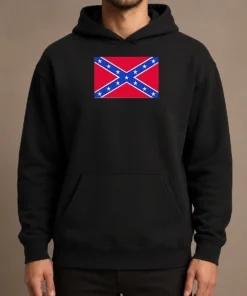 Premium Mark Lee Confederate Flag 2026 Hoodie in dark color with front graphic print and drawstring hood