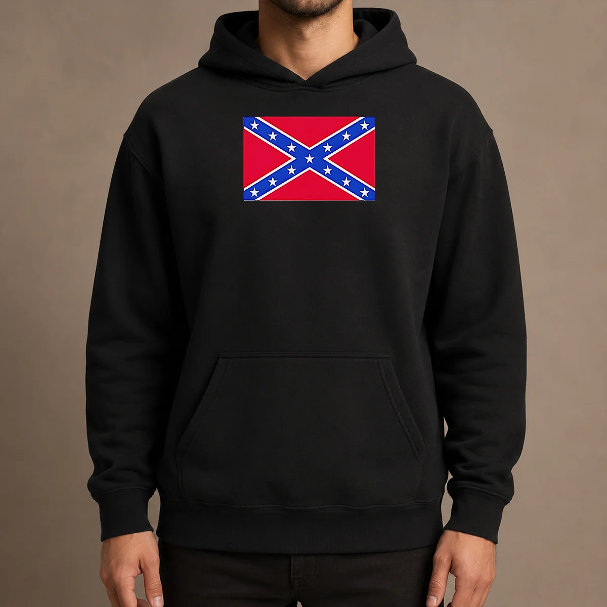 Premium Mark Lee Confederate Flag 2026 Hoodie in dark color with front graphic print and drawstring hood