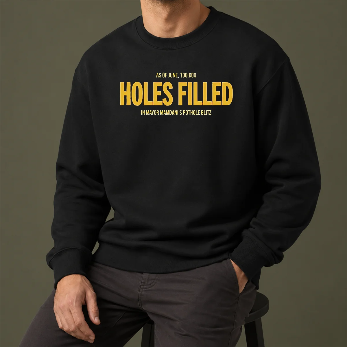 Premium Mayor Mamdani Pothole Blitz As Of June 100000 Holes Filled Sweater