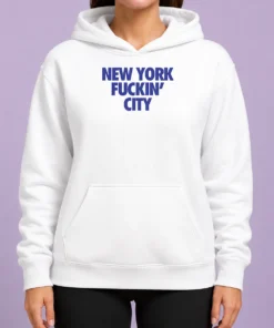 Premium New York Fuckin City Text Typography Hoodie