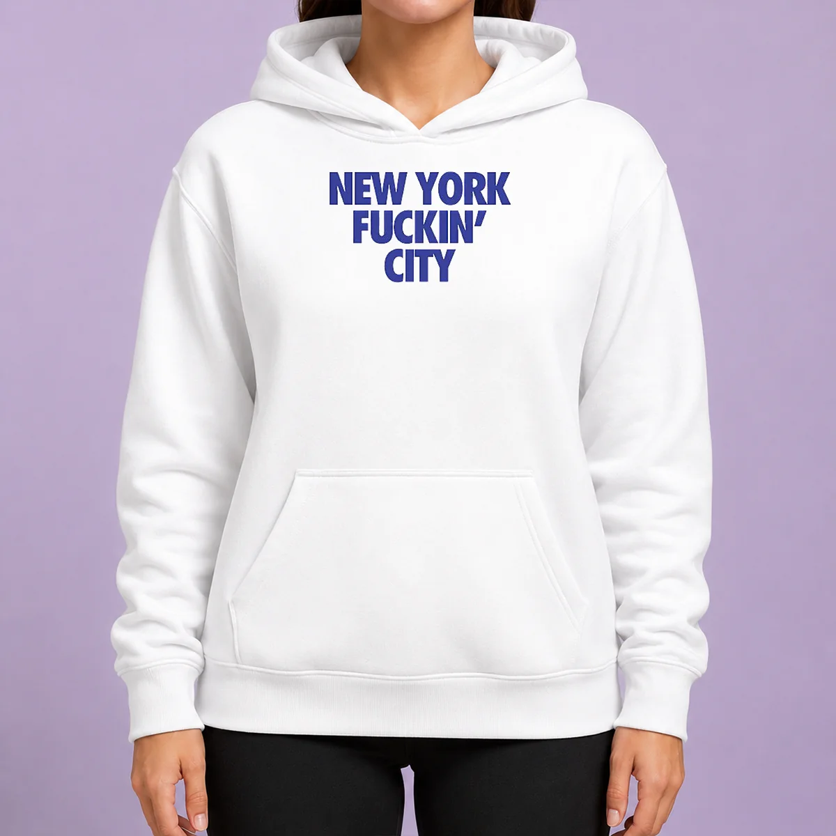 Premium New York Fuckin City Text Typography Hoodie