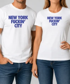 Premium New York Fuckin City Text Typography