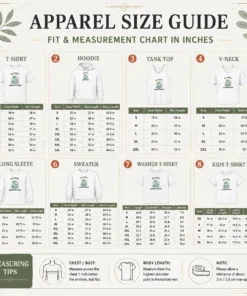 Size chart for Premium Oh Look More Dishes with measurements in inches and centimeters