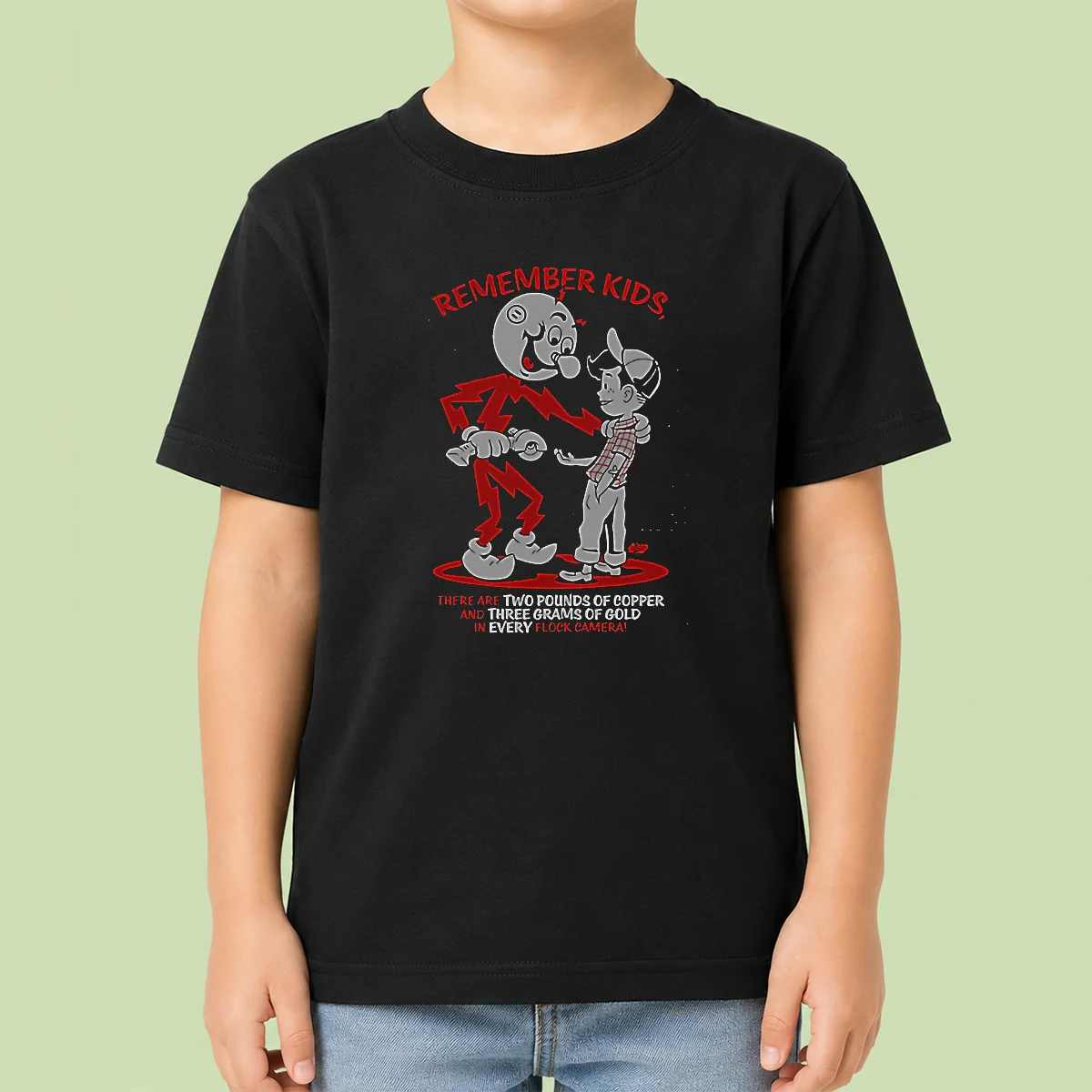 Premium Remember Kids There Are Two Pounds Of Copper And Three Grams Of Gold Kids T-Shirt