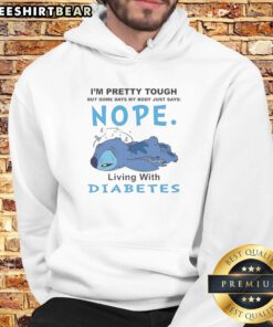 Premium Stitch Lilo I'M Pretty Tough But Some Days My Body Just Says Nope Living Hoodie in a cozy setting