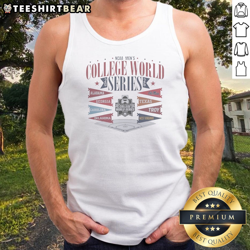 Pretty 2026 NCAA College World Series Alabama Georgia Carolina Oklahoma Ole Miss Tank Top