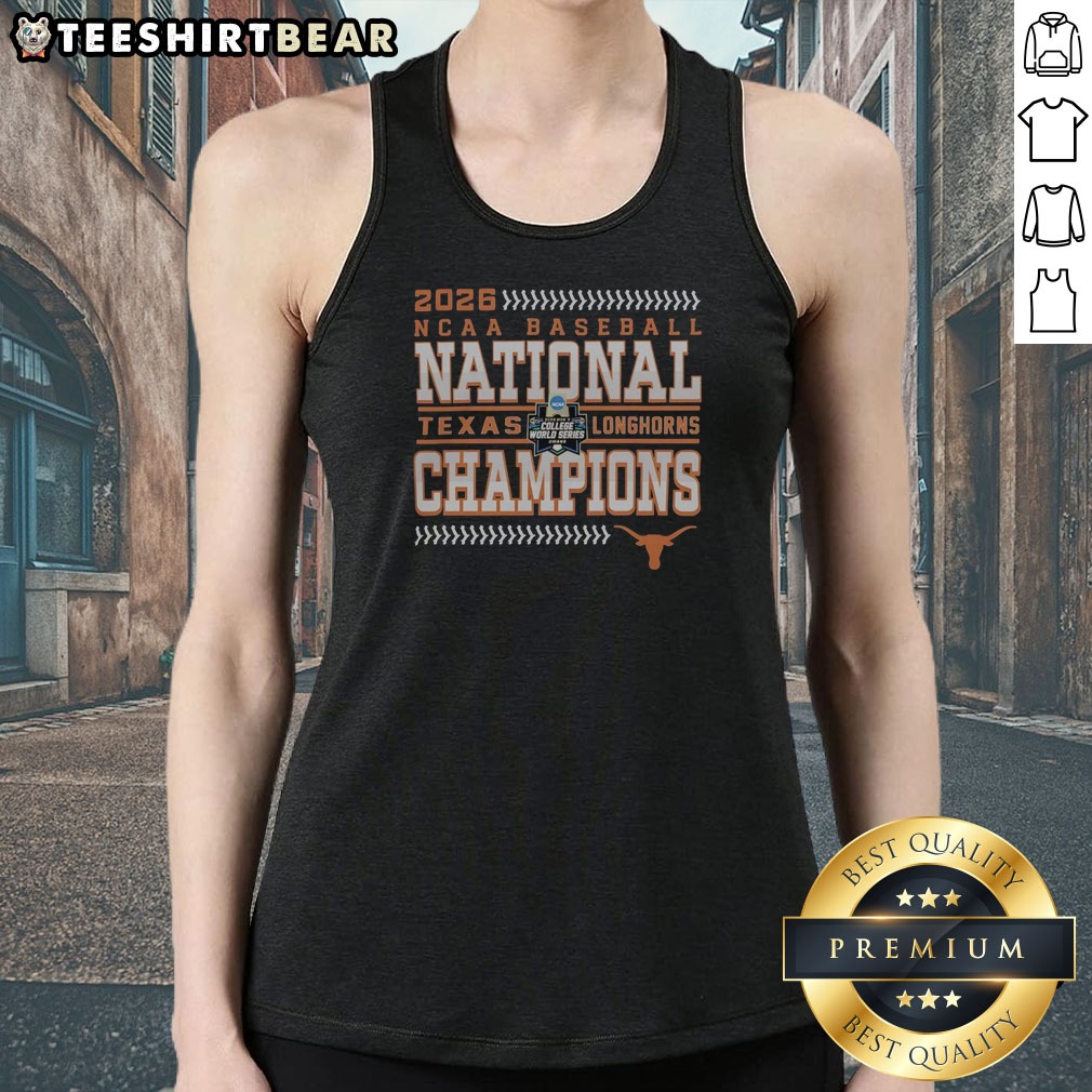 Pretty 2026 Texas Longhorns NCAA Baseball National Champions Shirt on Tank Top Pretty 2026 Texas Longhorns NCAA Baseball National Champions Shirt shown as a tank top preview