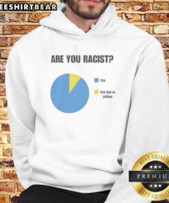 Pretty Are You Racist Yes Yes But In Yellow Hoodie featuring a vibrant yellow color and unique text design.