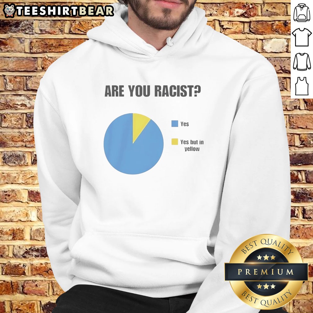 Pretty Are You Racist Yes Yes But In Yellow Shirt on Hoodie Pretty Are You Racist Yes Yes But In Yellow Shirt shown as a hoodie preview