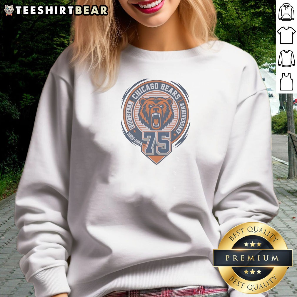 Pretty Chicago Bears Football 75 Anniversary 1920 1994 NFL Logo Team Sweatshirt