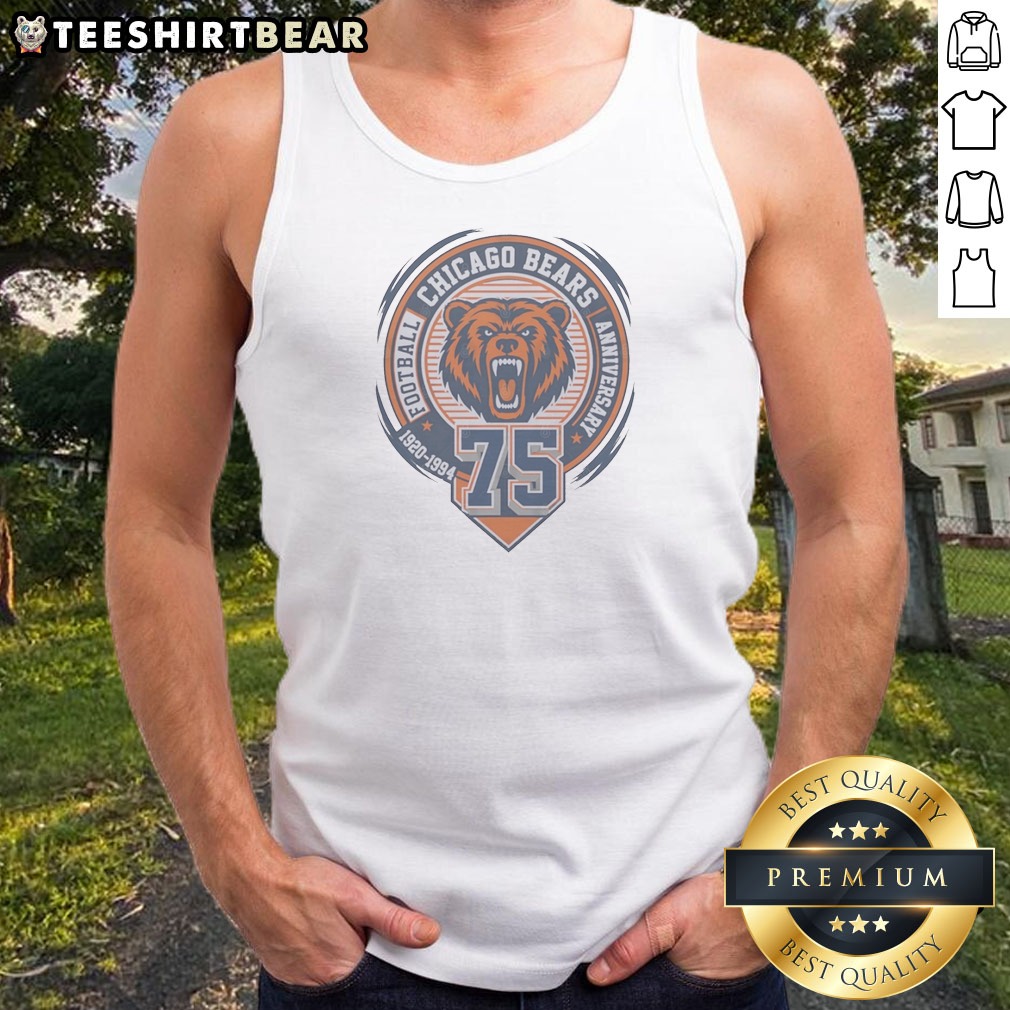 Pretty Chicago Bears Football 75 Anniversary 1920 1994 NFL Logo Team Tank Top