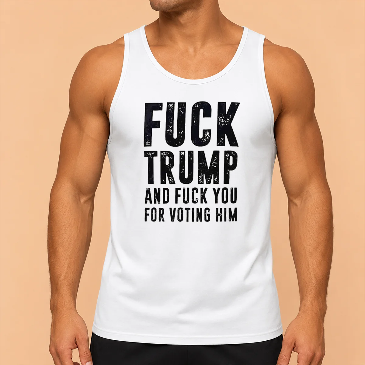 Pretty Donald Trump Fuck Trump And Fuck You For Voting Him Tank Top
