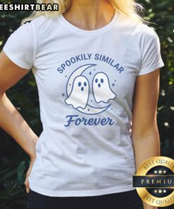 Pretty Ghost Friends Forever Cute Ladies Shirt featuring adorable ghost graphics.