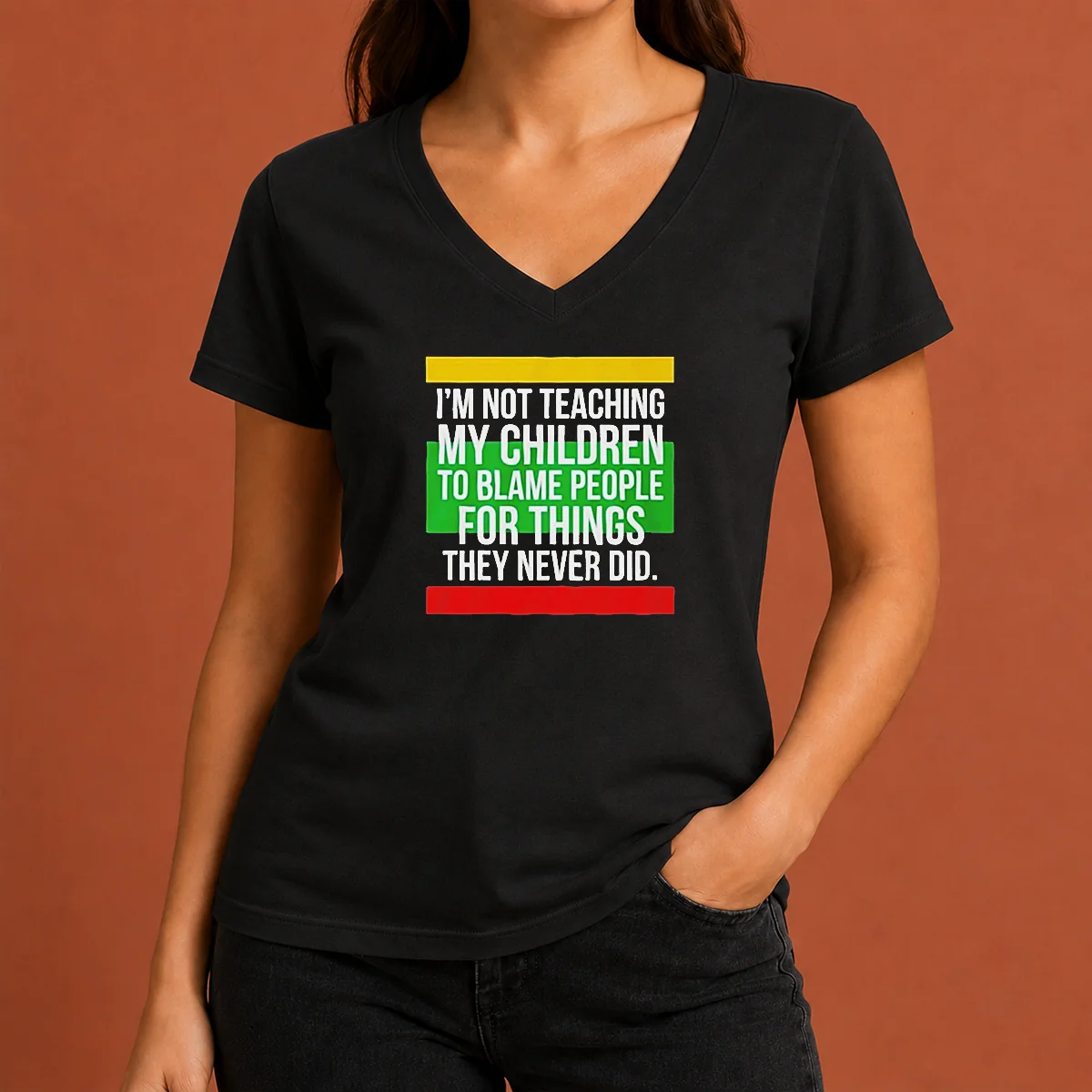 Pretty I'M Not Teaching My Children V-Neck Shirt Pretty I'M Not Teaching My Children V-Neck Shirt