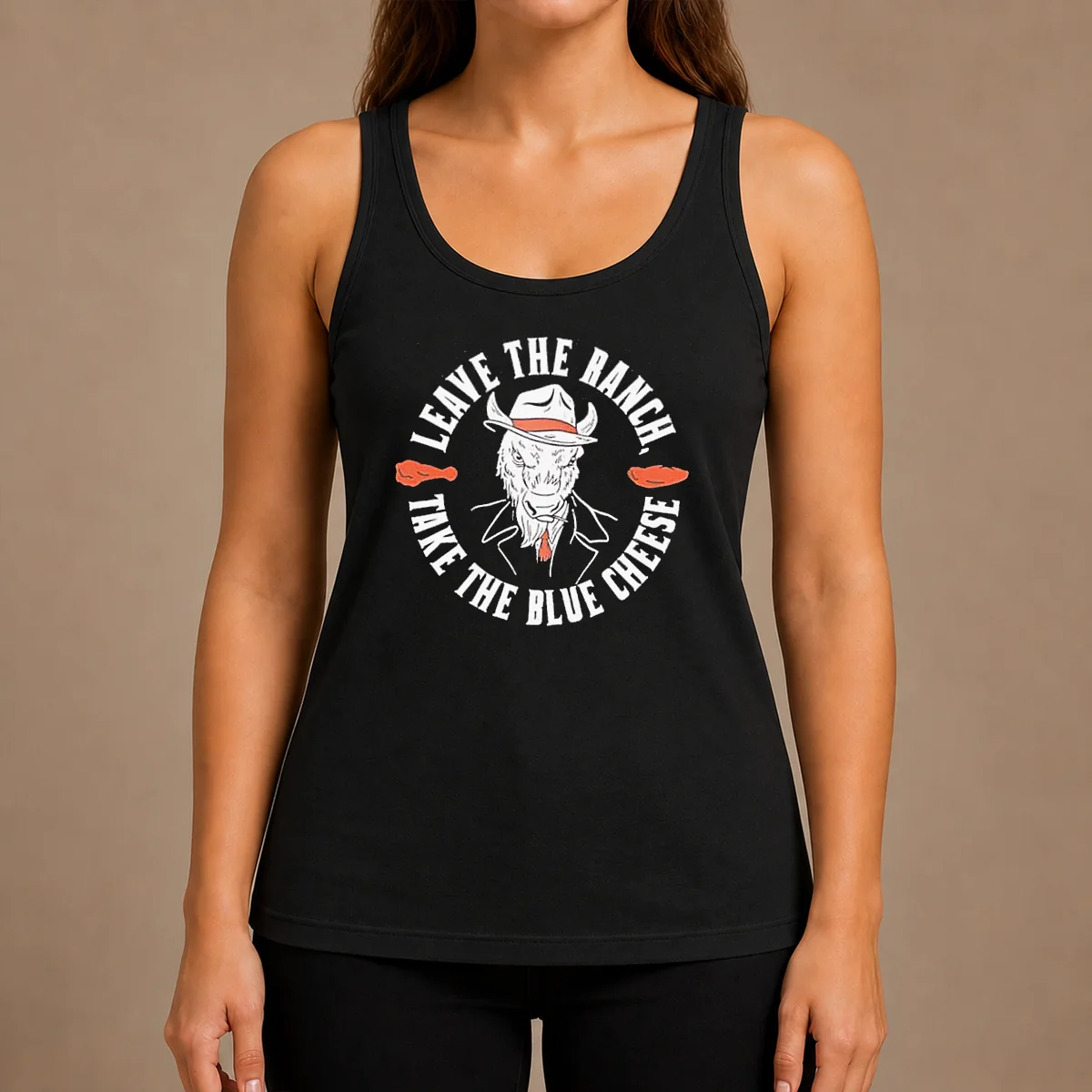 Pretty Leave The Ranch Take The Blue Cheese Buffalo Chicken Tank Top