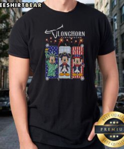 Pretty Longhorn Steakhouse Mickey Mouse Patriotic USA Characters Shirt featuring a patriotic Mickey Mouse design on a comfortable cotton shirt