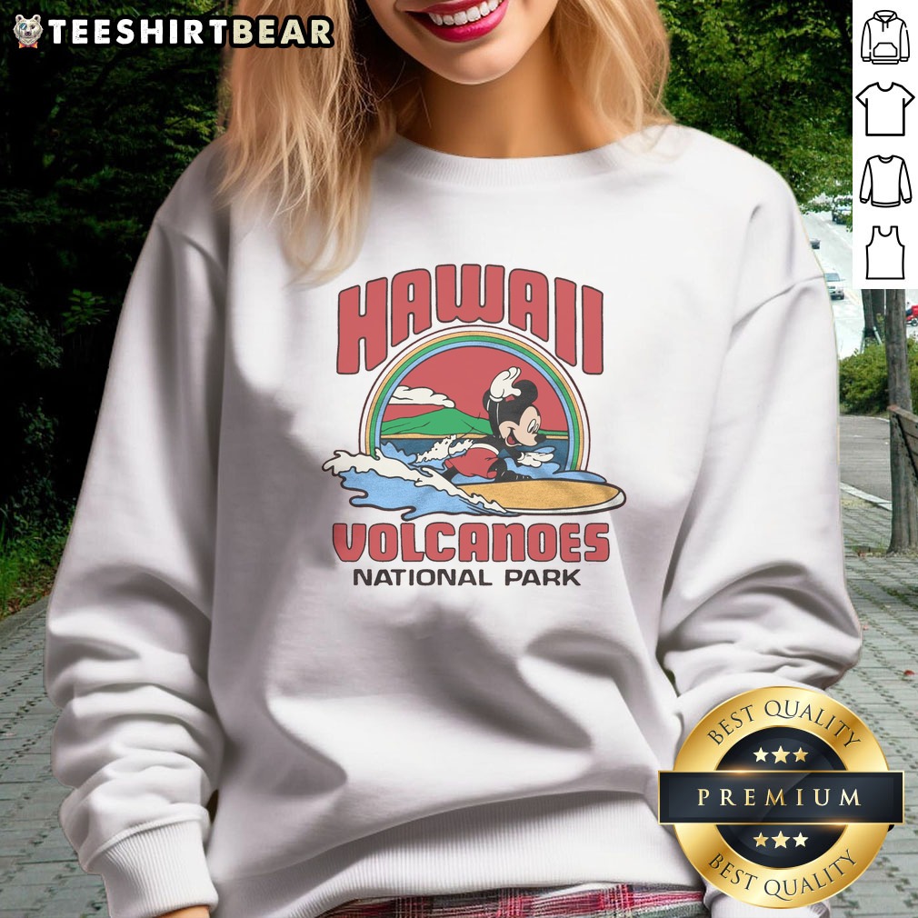 Pretty Mickey Mouse Hawaii Volcanoes National Park Shirt on Sweatshirt Pretty Mickey Mouse Hawaii Volcanoes National Park Shirt shown as a sweatshirt preview