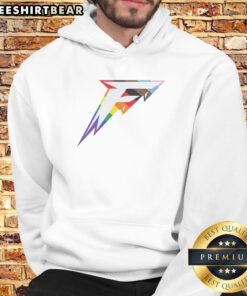 Pretty Minnesota Frost Pride Logo LGBTQ Hoodie showcasing vibrant colors and a cozy design.