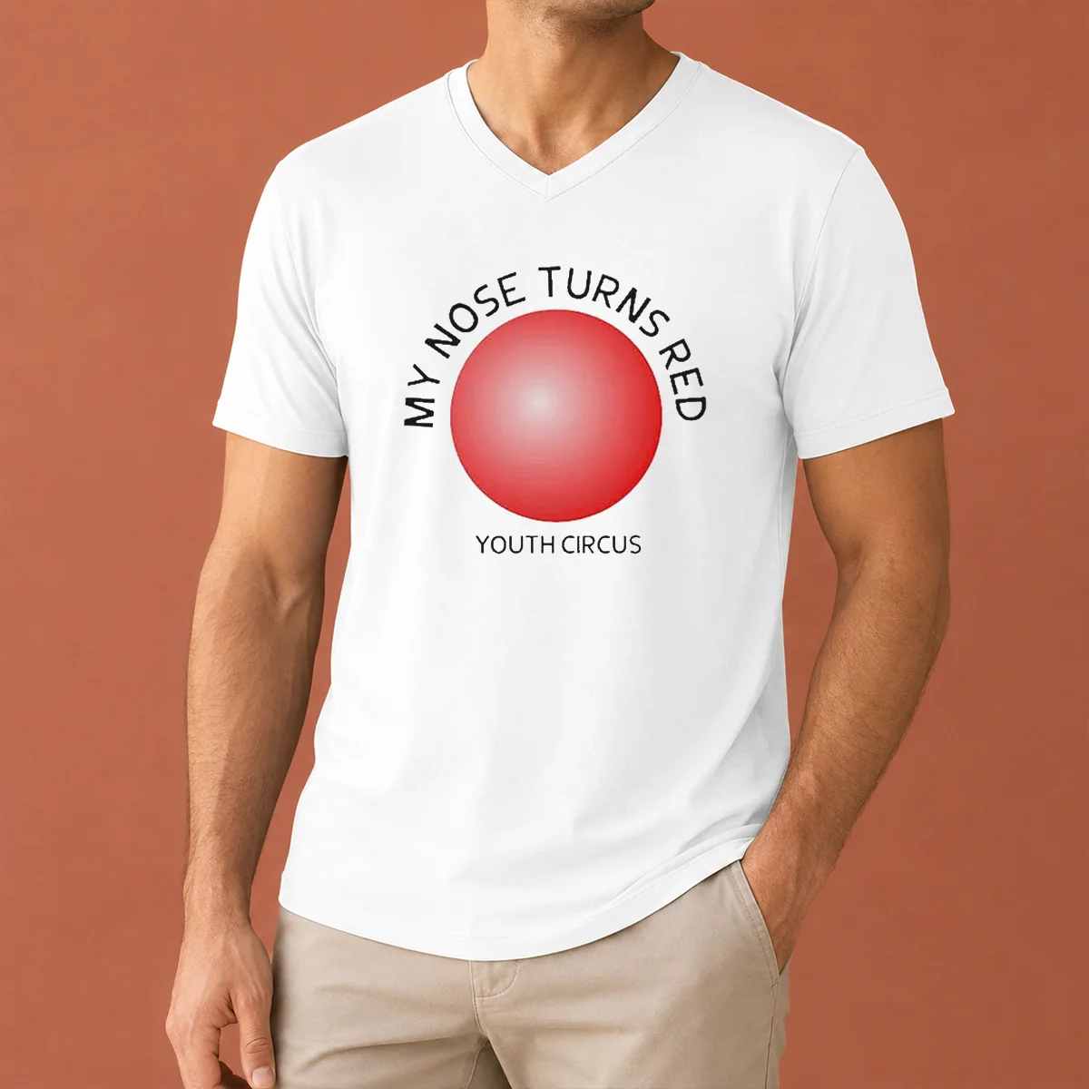 Pretty My Nose Turns Red Youth V-Neck Shirt Pretty My Nose Turns Red Youth V-Neck Shirt